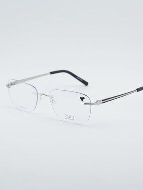 AIRLOCK VALOR 200 046 Eyeglasses Silver 52mm Rectangle Frame